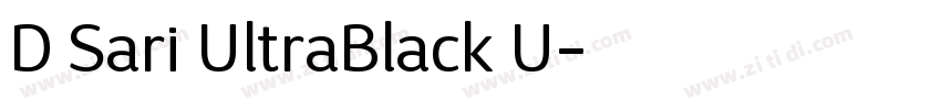 D Sari UltraBlack U字体转换
